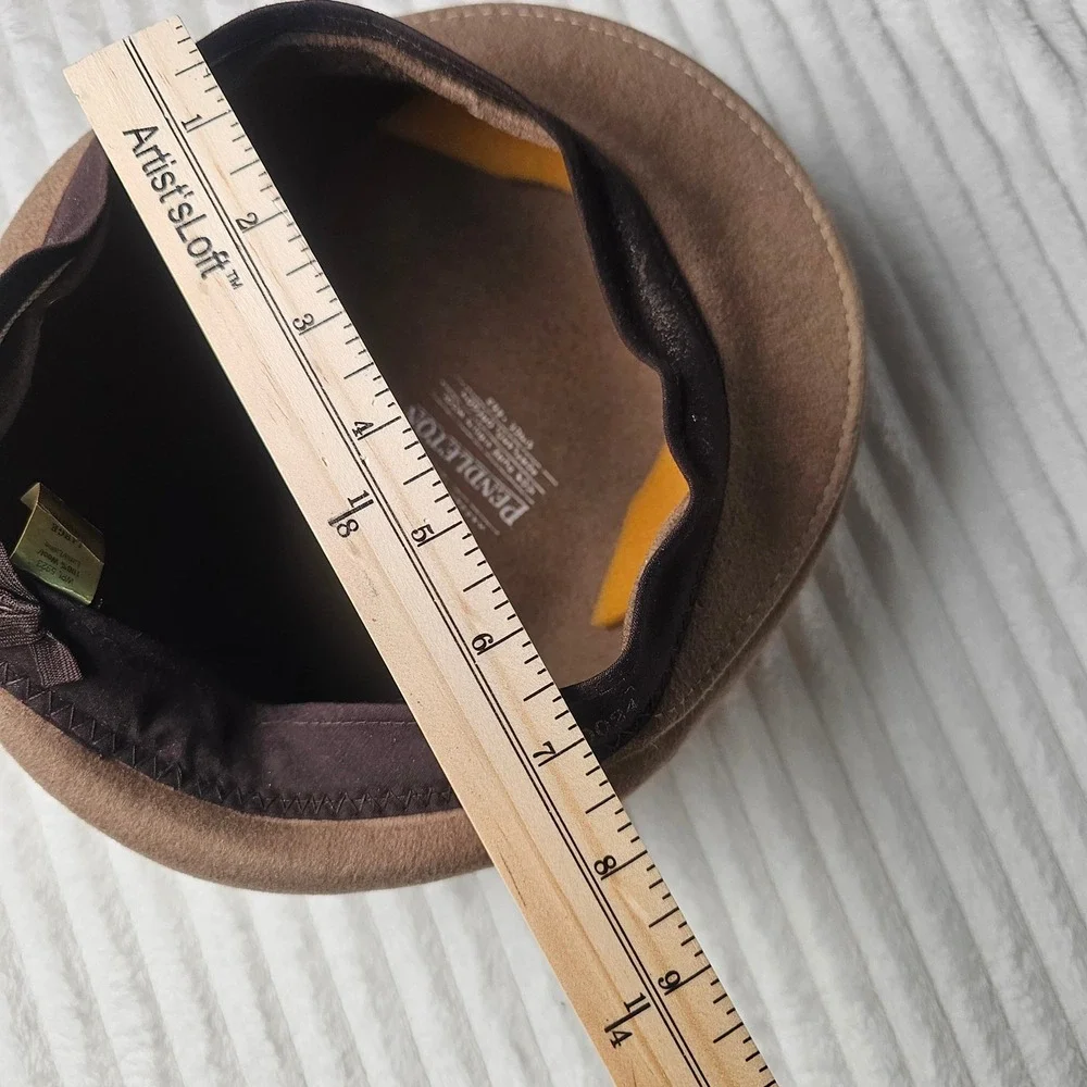 Pendleton Vintage 100% Wool VTG Newsboy Cap Large Brown Heritage Flat Hat
